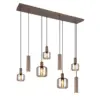 hanglamp brons glas met kokers japandi hanglamp recht