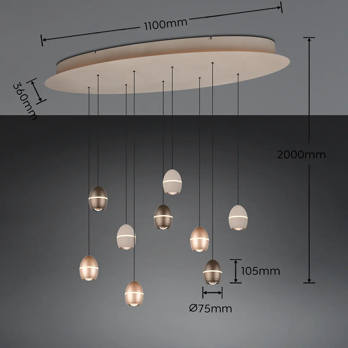 Hanglamp Bedford 7 Lichts - Afbeelding 7