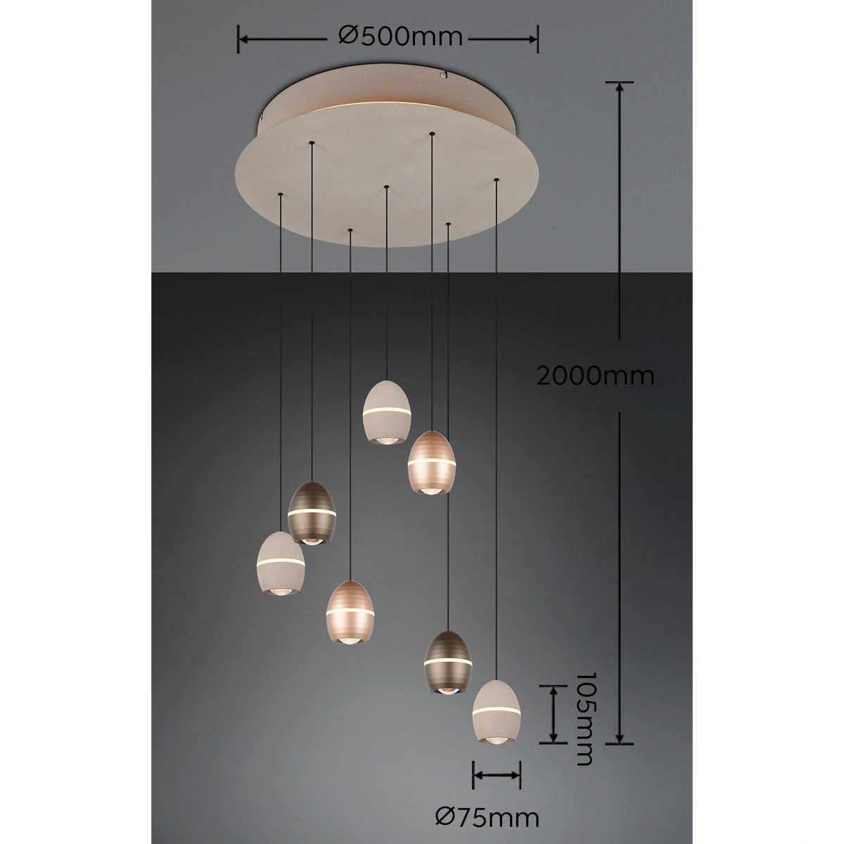 Hanglamp Bedford Rond - Afbeelding 6