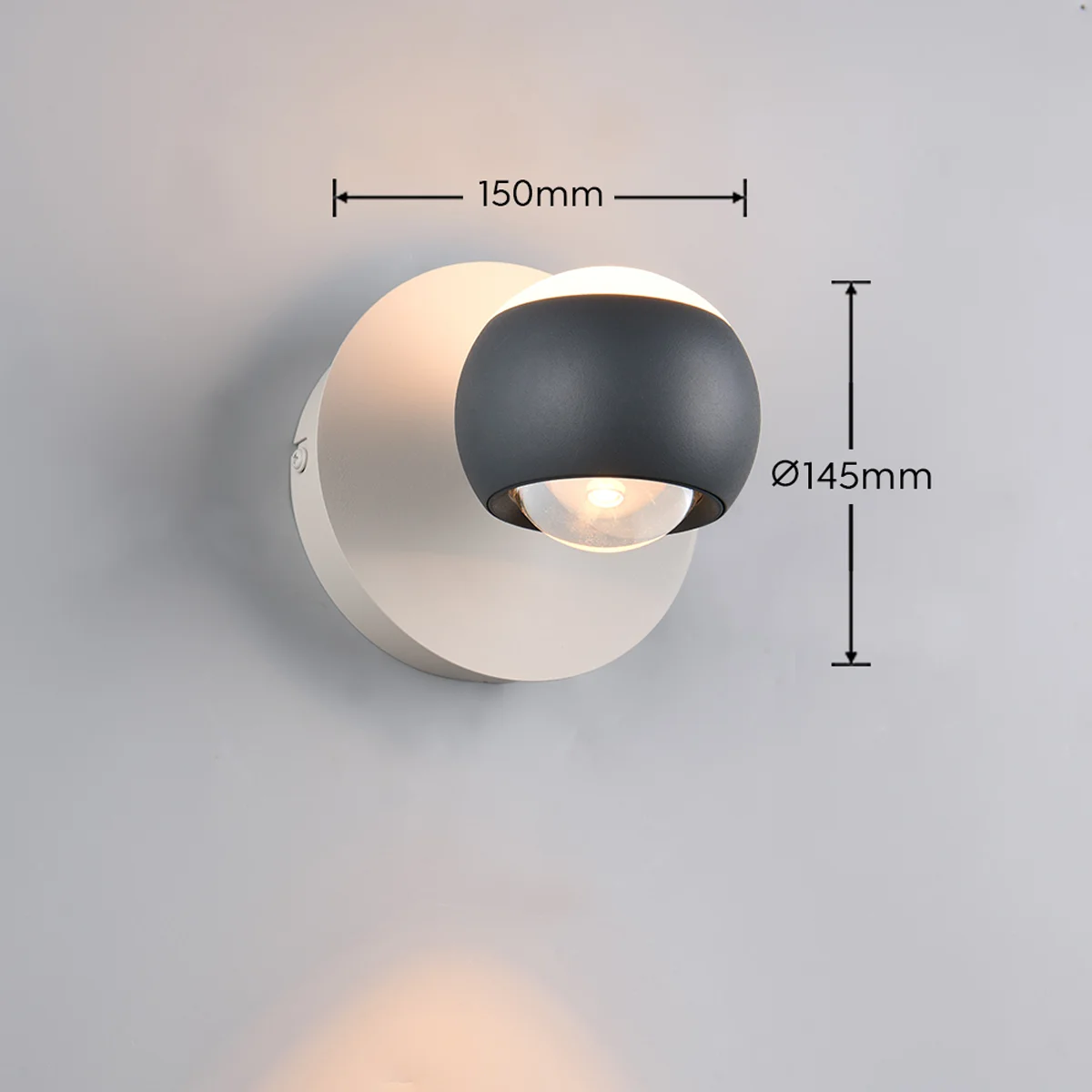 Wandlamp Cannon Antraciet - Afbeelding 4